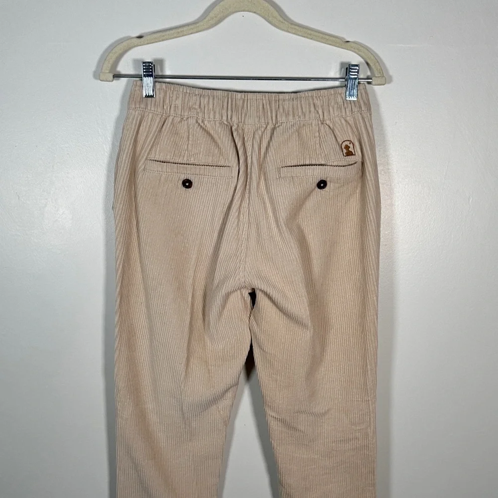 Dandy Del Mar XS Cotton Drawstring Corduroy Pants Beige Made in Italy